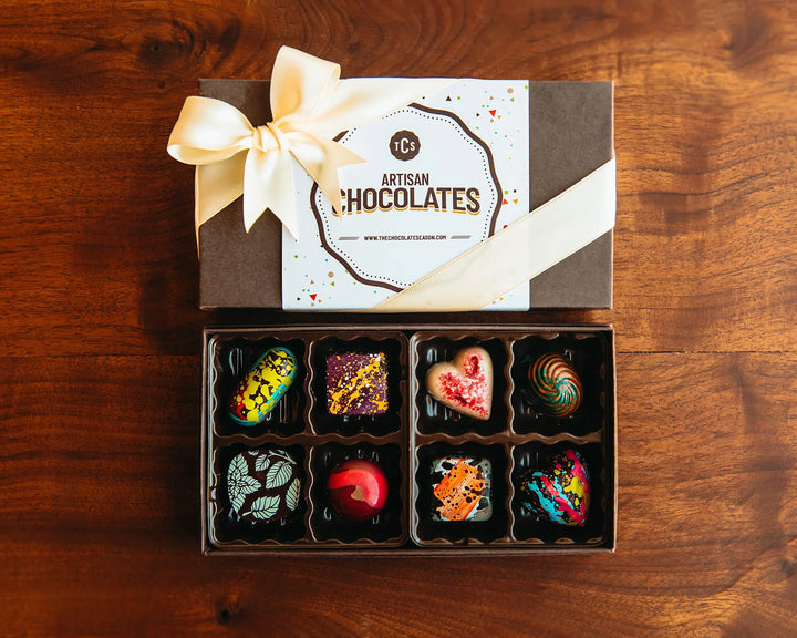 8 Piece Handmade &amp; Painted Artisan Chocolates - TCS