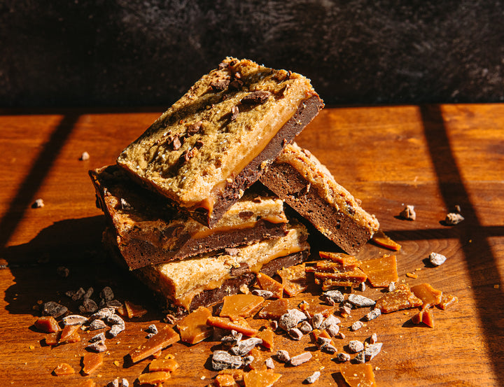 The Monster 1/2 LB Salted Caramel Brookie Bar - The Chocolate Season