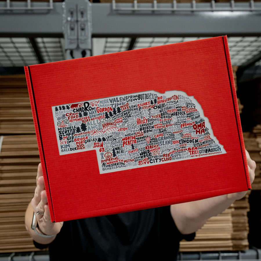 Typography Nebraska Box