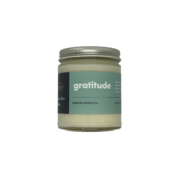 Gratitude Inspirational Candle - Bianchi Candle Co. of Omaha