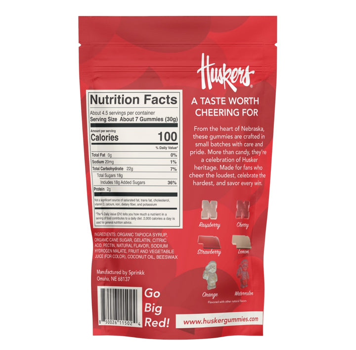 Husker Gummy Candy, All Natural - Sprinkk of Omaha, NE