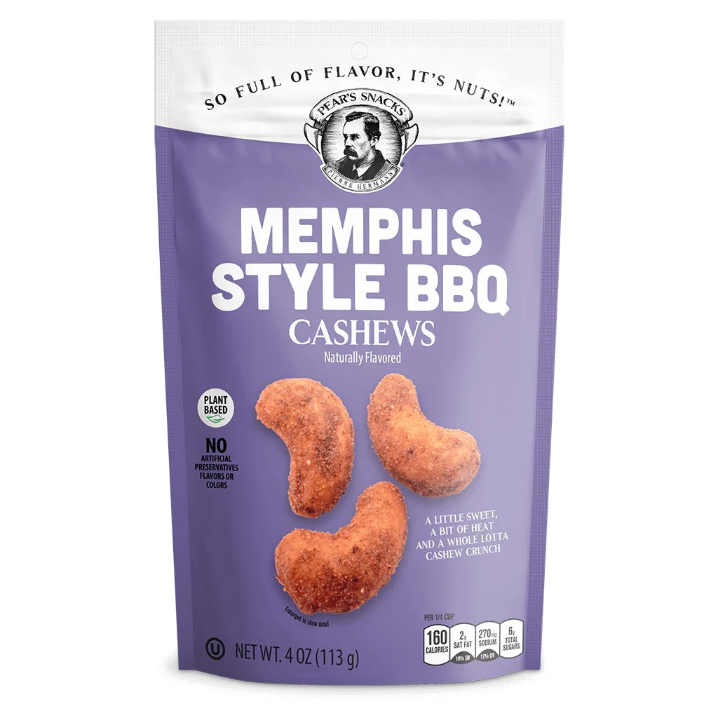 Memphis Style BBQ Cashews - Pear's Snacks of Bellevue, NE