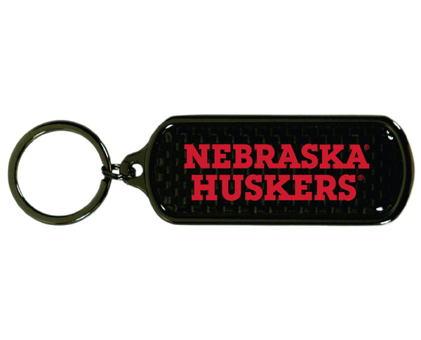 Nebraska Huskers Carbon Fiber Keychain