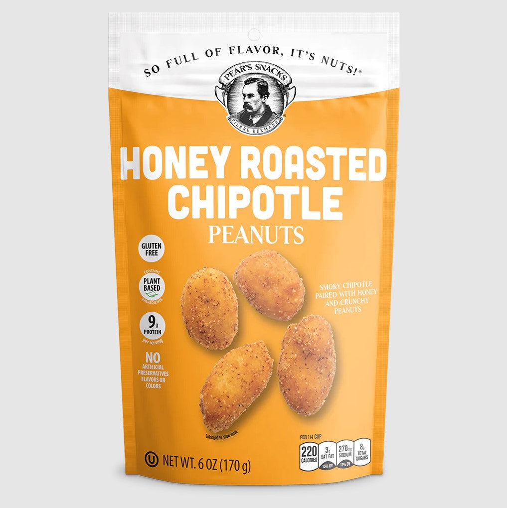 Honey Roasted Chipotle Peanuts - Pear's Snacks of Bellevue, NE