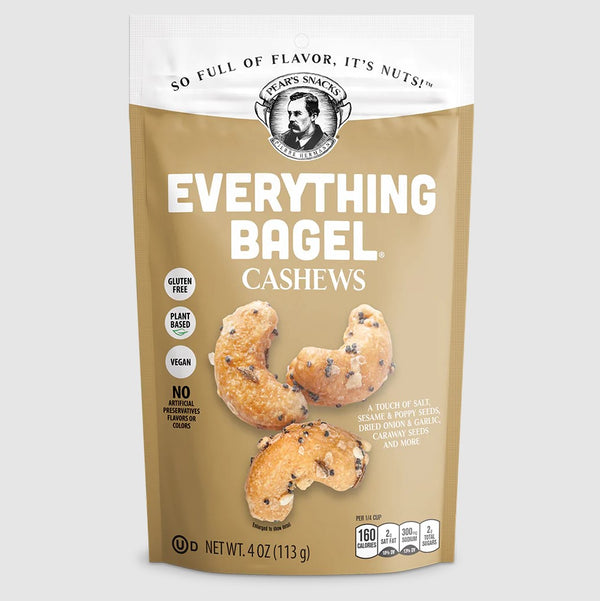 Everything Bagel Cashews - Pear's Snacks of Bellevue, NE