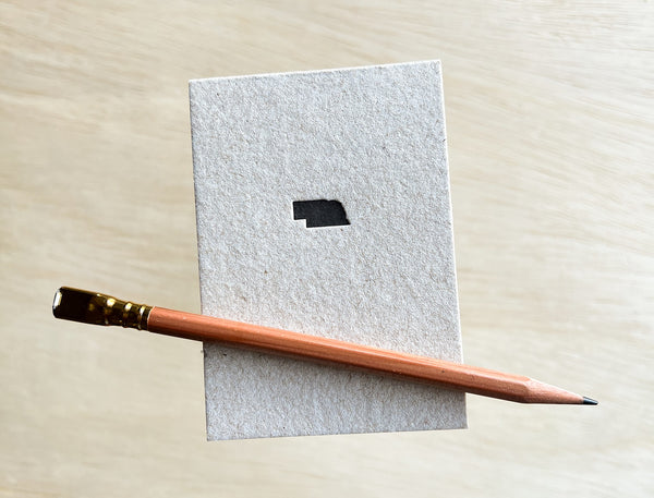 Letterpress Printed Nebraska Notepad - Truth Papers of Lincoln, NE