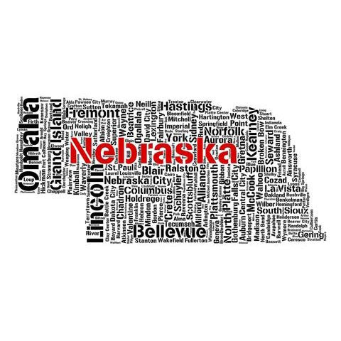 Nebraska Cities, Towns, Villages Art Print