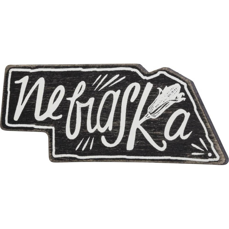 Rustic Wooden Nebraska Magnet