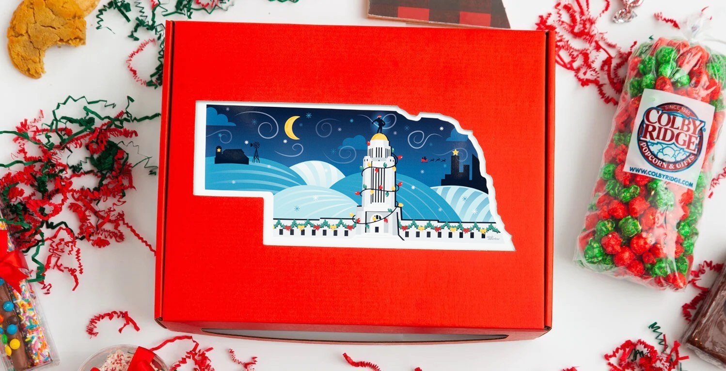 Nebraska in a Box Give Nebraska Gifts in an Iconic Nebraska Gift Box